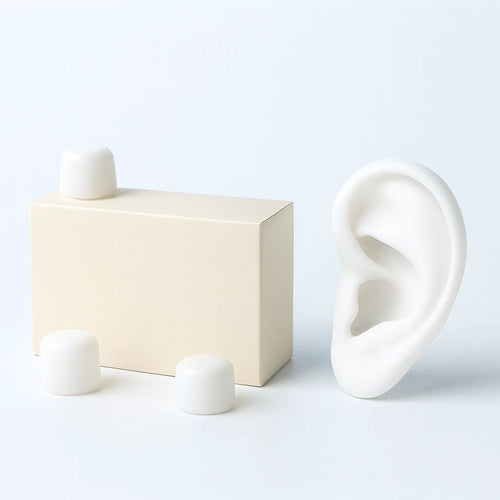 Bouchons d'oreilles silicone modelables blancs, boîte de 6