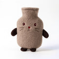 Bouillotte à eau avec housse peluche taupe Reposia