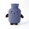 Bouillotte à eau housse peluche bleu périwinkle Reposia