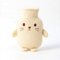 Bouillotte à eau avec housse peluche crème Reposia