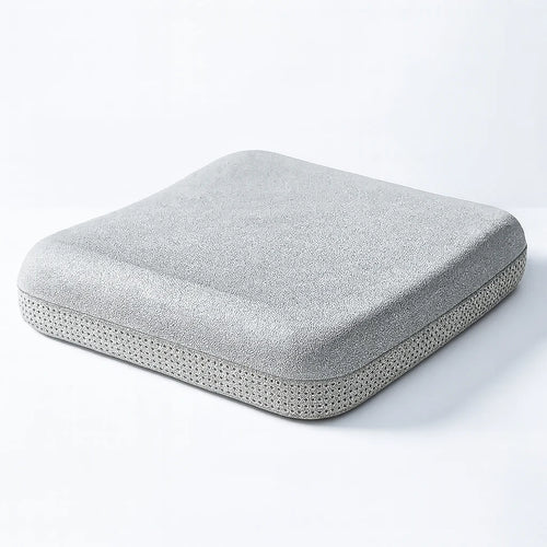 Coussin d'assise ergonomique à mémoire de forme gris