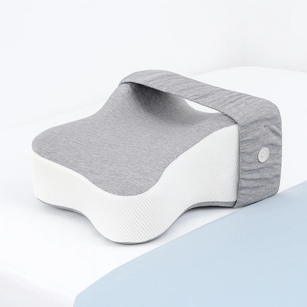 Coussin de genoux à mémoire de forme gris avec sangle