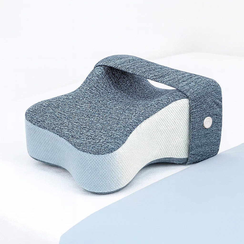 Coussin de genoux à mémoire de forme bleu avec sangle