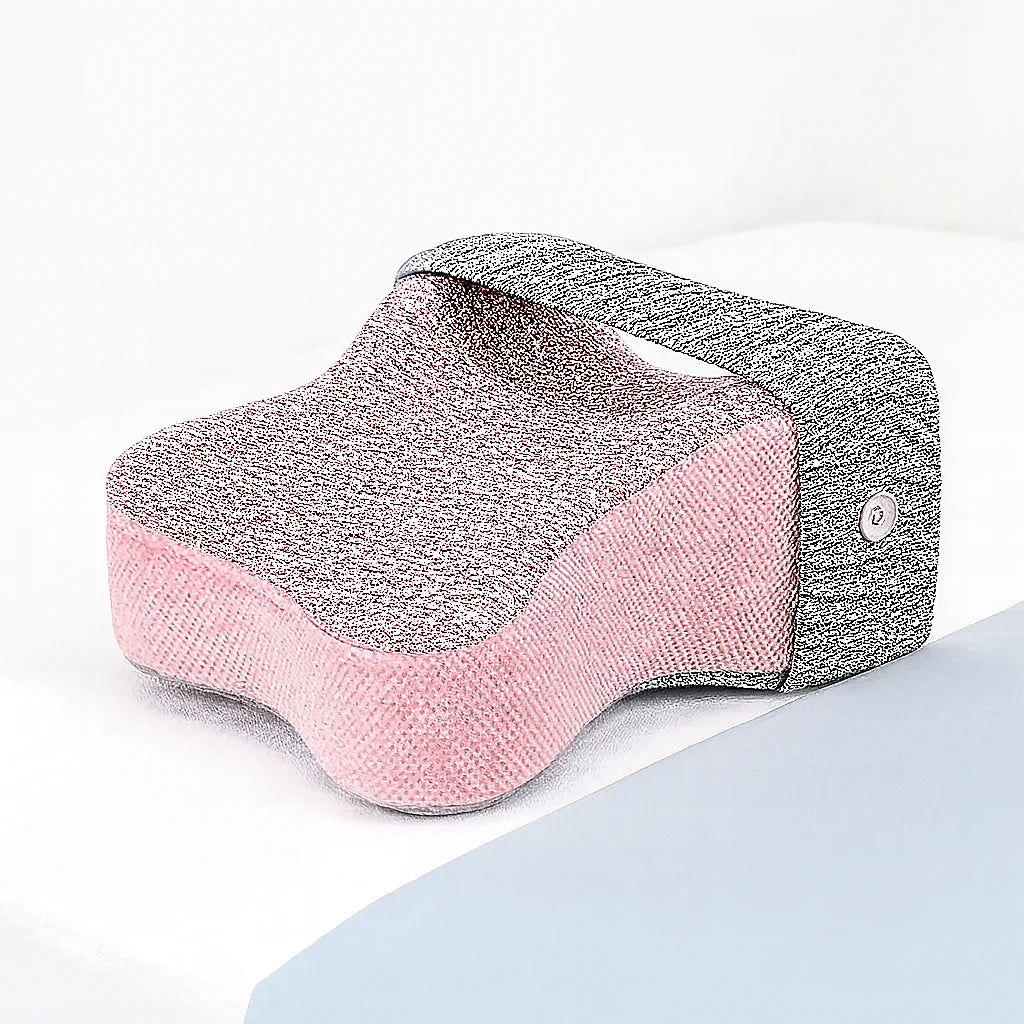 Coussin de genoux à mémoire de forme rose poudré avec sangle