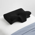 Oreiller papillon cervical noir, cavité centrale et accoudoirs