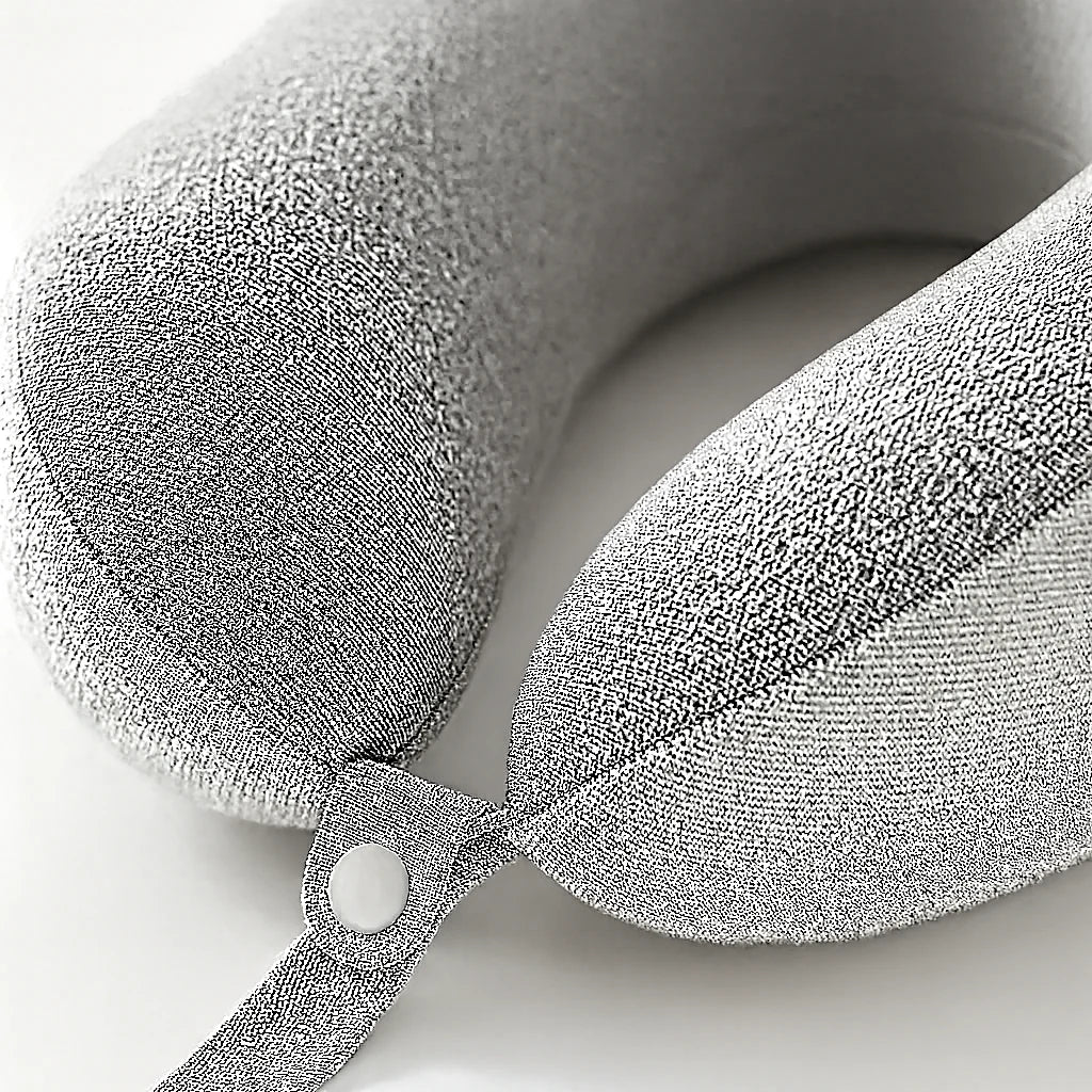 Détail de la mousse à mémoire de forme, coloris gris perle