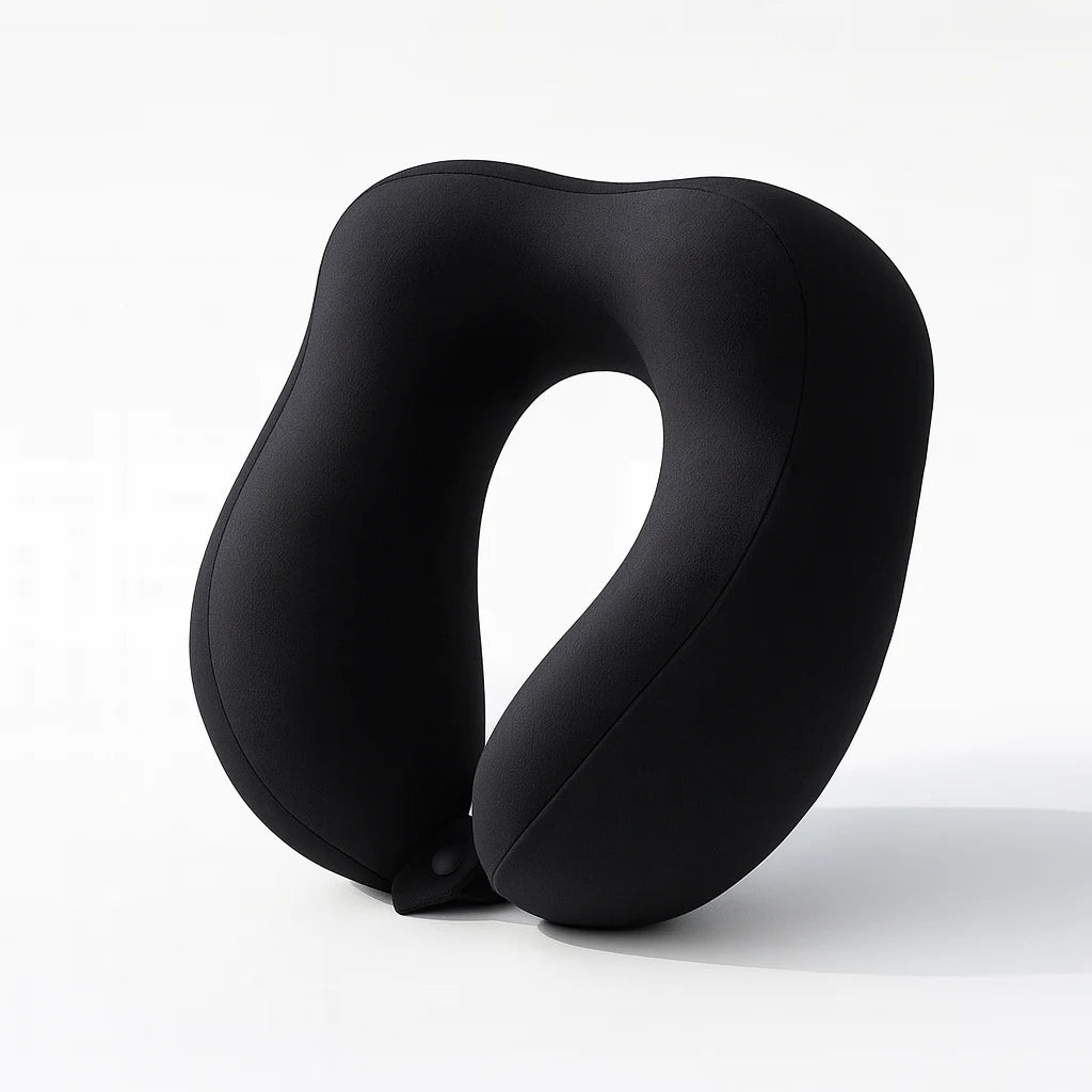 Oreiller de voyage à mémoire de forme noir