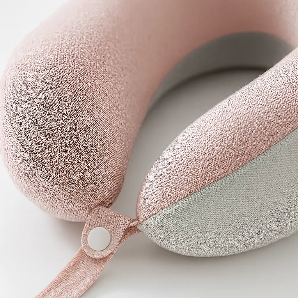 Détail de la mousse à mémoire de forme, coloris rose poudré