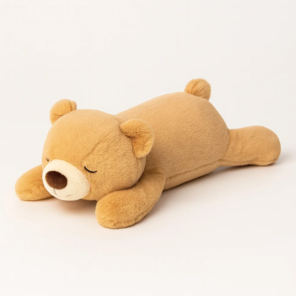Peluche bien-être ours Reposia, format allongé